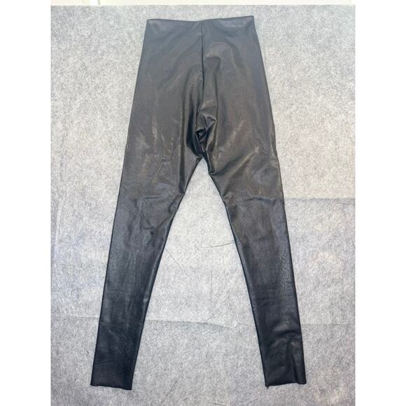 Commando Leggings Large Black Perfect Control Faux Leather - Picture 3 of 5